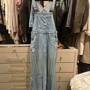 Show Me Your MuMu Light Wash Denim Wide Leg Overalls